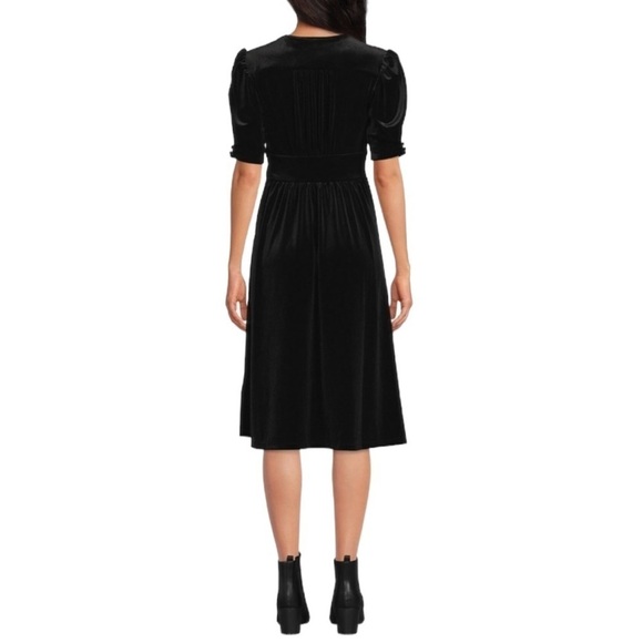 Lauren Ralph Lauren Velvet Puff Sleeve A-Line Dress Size 1X NWT - Picture 2 of 12